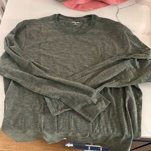 Dark green long sleeve men's shirt